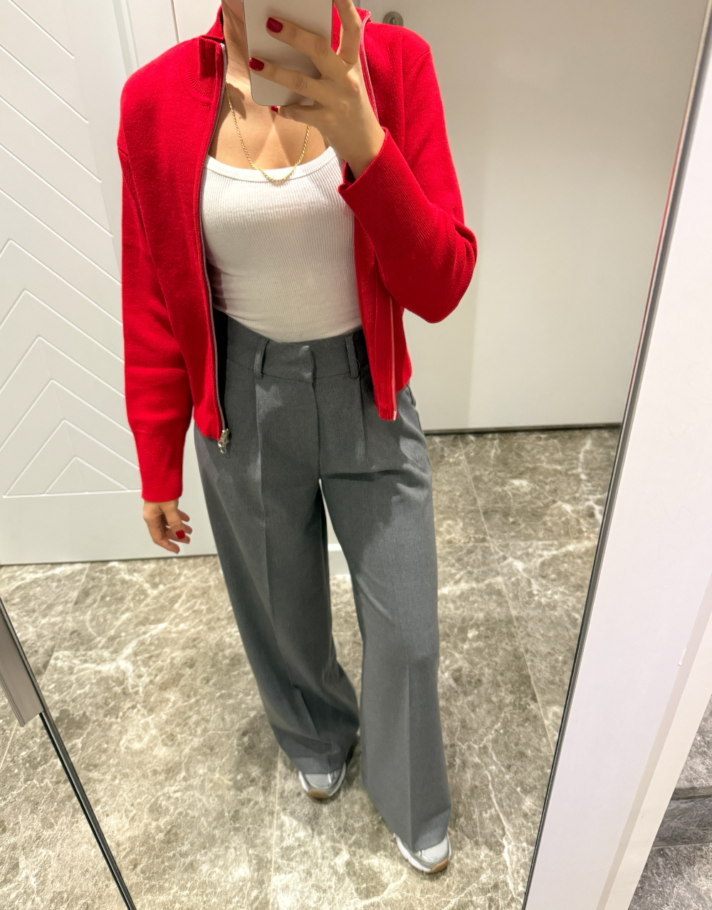 Gri Palazzo Pantolon